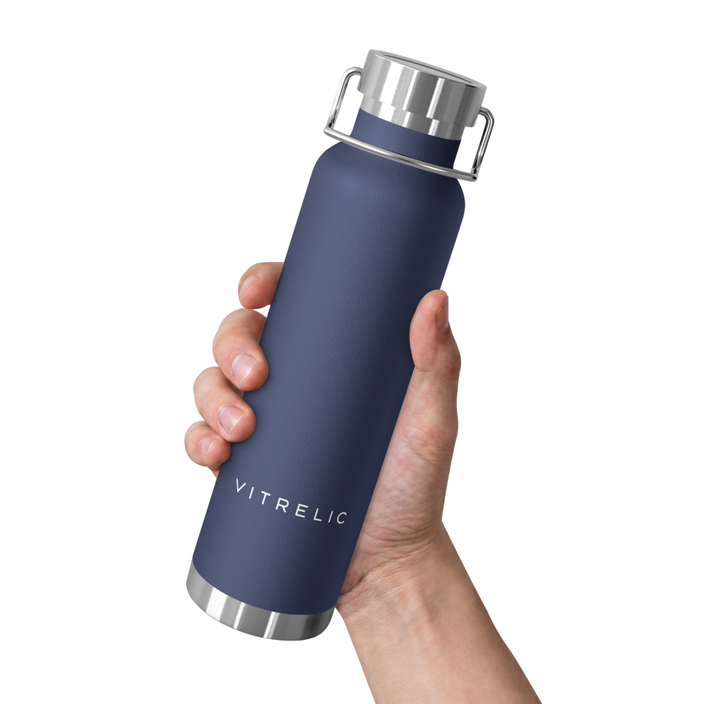 Vitrelic Copper Vacuum Insulated Bottle