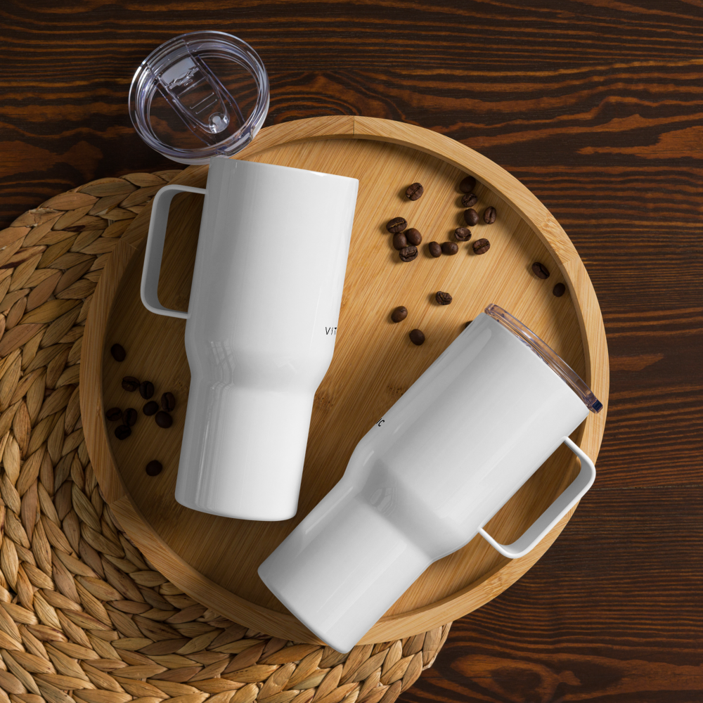Vitrelic Travel mug with a handle